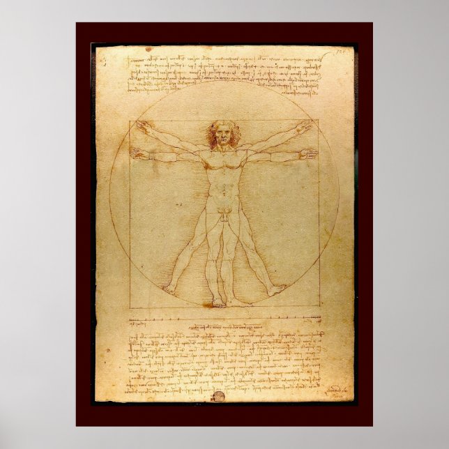 Póster El hombre cósmico de Da Vinci Poster (Frente)