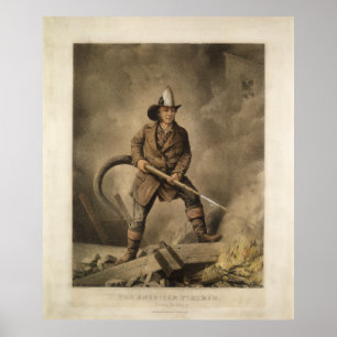 Póster El hombre de fuego estadounidense: enfrentando al