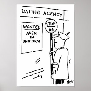 Póster El hombre de la piruleta está leyendo un cartel de
