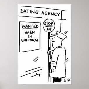 Póster El hombre de la piruleta está leyendo un cartel de