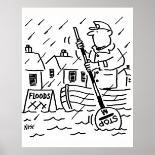 Póster El hombre de la piruleta está remando un barco en 
