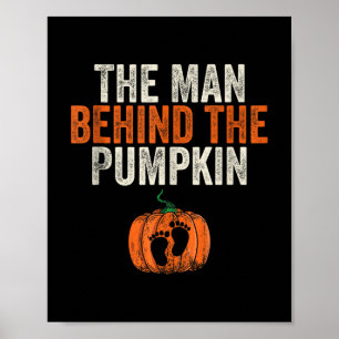 Póster El Hombre Detrás De La Calabaza De Halloween Embar