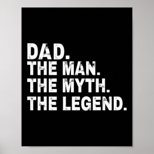 Póster El hombre el mito el regalo del Día de los Padres