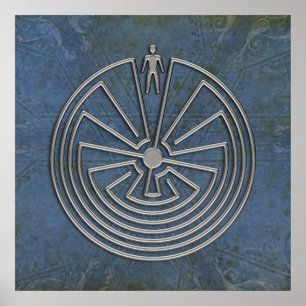 Póster El hombre en el laberinto - plata