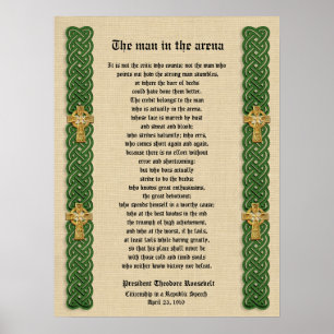 Póster "El hombre en la arena" Theodore Roosevelt