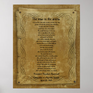 Póster "El hombre en la arena" Theodore Roosevelt