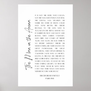 Póster El hombre en la arena - Theodore Roosevelt - Poste