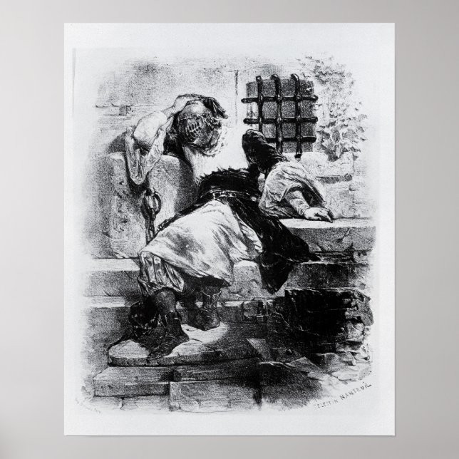 Póster El hombre en la máscara de hierro en su prisión (Frente)