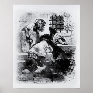 Póster El hombre en la máscara del hierro en su prisión