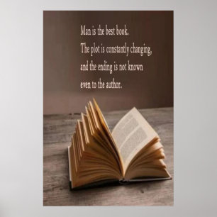 Póster El hombre es el mejor poster de libros