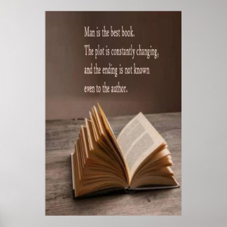 Póster El hombre es el mejor poster de libros