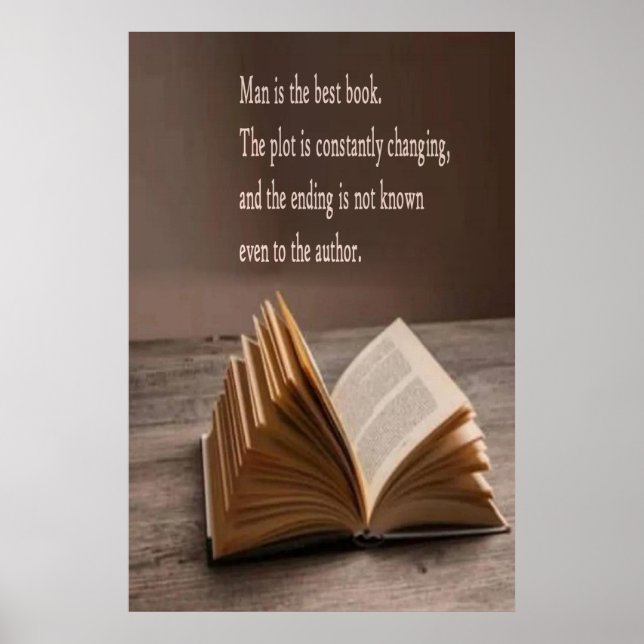 Póster El hombre es el mejor poster de libros (Frente)