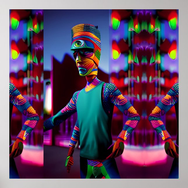 Póster El Hombre Que Arañó Mi Café - Ken Gage Art (Frente)