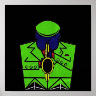 Póster El hombre saxofón