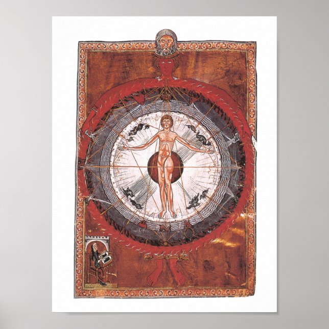 Póster El Hombre Universal - Hildegard von Bingen (Frente)