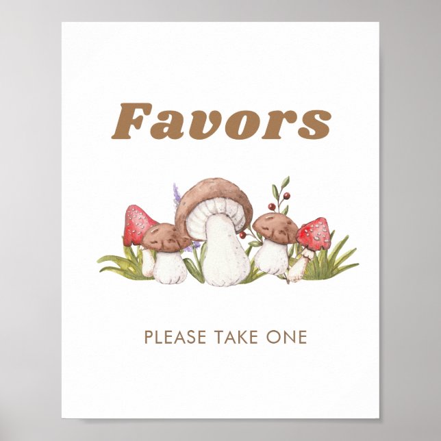 Póster El hongo acuático moderno favorece el Rótulo (Frente)