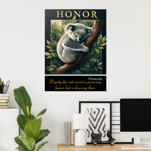 Póster El honor reside en la tranquilidad de Koala