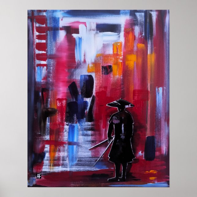 Póster El horizonte del samurái Pintura de Alfred Fox (Frente)
