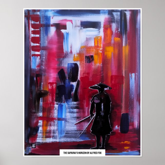 Póster El horizonte del samurái Pintura de Alfred Fox (Frente)