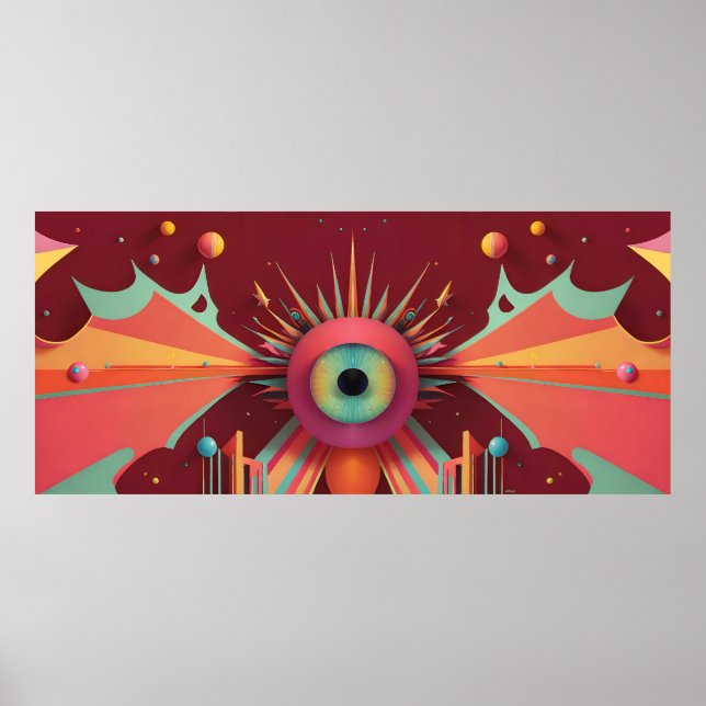 Póster El horizonte del sueño Ken Gage Fantasy OpArt (Frente)