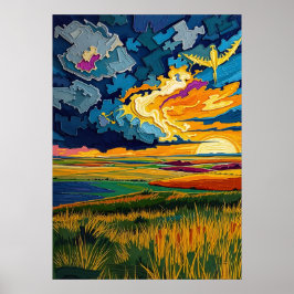 Póster El horizonte interminable de las grandes llanuras