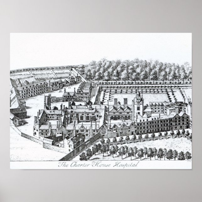 Póster El Hospital Charterhouse, c.1720 (Frente)
