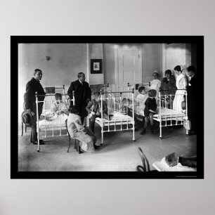 Póster El hospital de niños en Nueva York 1920