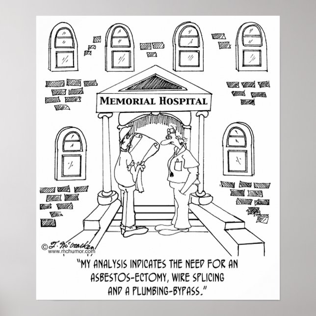 Póster El hospital necesita una ectomía de amianto (Frente)