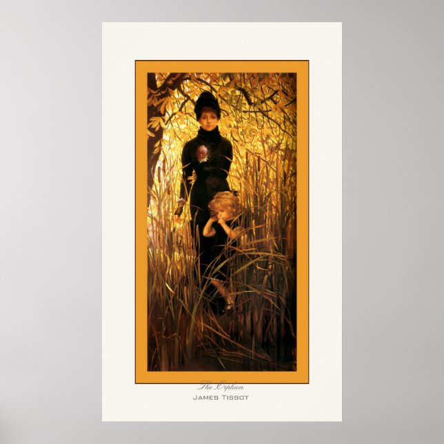 Póster El huérfano ~ James Tissot ~ Bella Artes Imprimir (Frente)