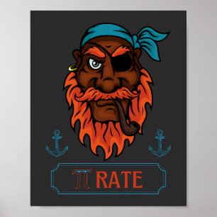 Póster El Humor De Ciencia Pi Rate Funny Pi Day