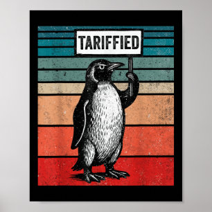 Póster El humor político pingüino gracioso que se adueña 