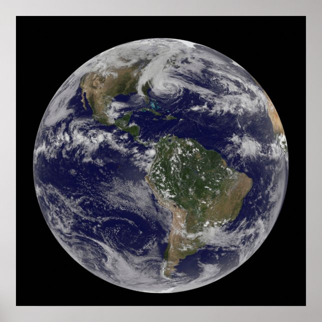 Póster El Huracán Sandy A Lo Largo De La Costa Este De Es (Frente)