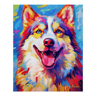 Póster El Husky Perro Siberiano 002 - Zetton Ziana
