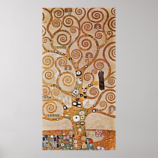 Póster El icónico árbol de la vida de Gustav Klimt (Frente)
