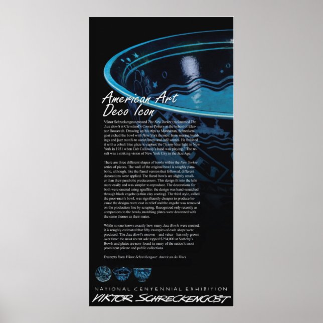 Póster El icónico Jazz Bowl de Viktor Schreckengost (Frente)