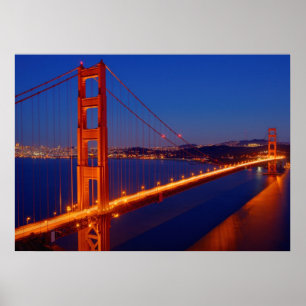 Póster El icónico puente con San Francisco