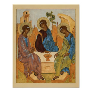 Póster El icono de la Santísima Trinidad