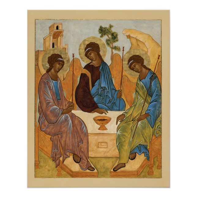 Póster El icono de la Santísima Trinidad (Anverso)