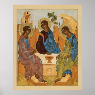 Póster El icono de la Santísima Trinidad