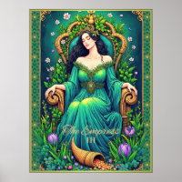 El Ilustracion de la tarjeta Tarot, la emperatriz