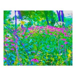 Póster El impresionante paisaje del jardín azul Aqua