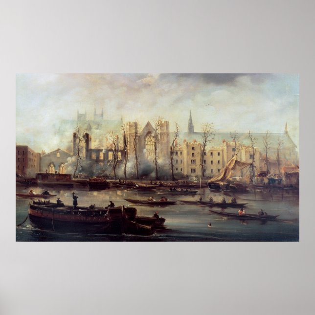 Póster El incendio de las casas del Parlamento (Frente)