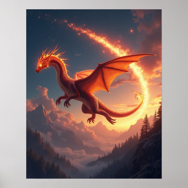 Póster El incendio del Dragón de los Cometas (Frente)