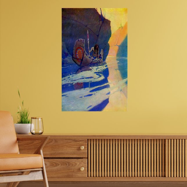 Póster El indio en su soledad NC Wyeth Poster 1907 (Salón 2)