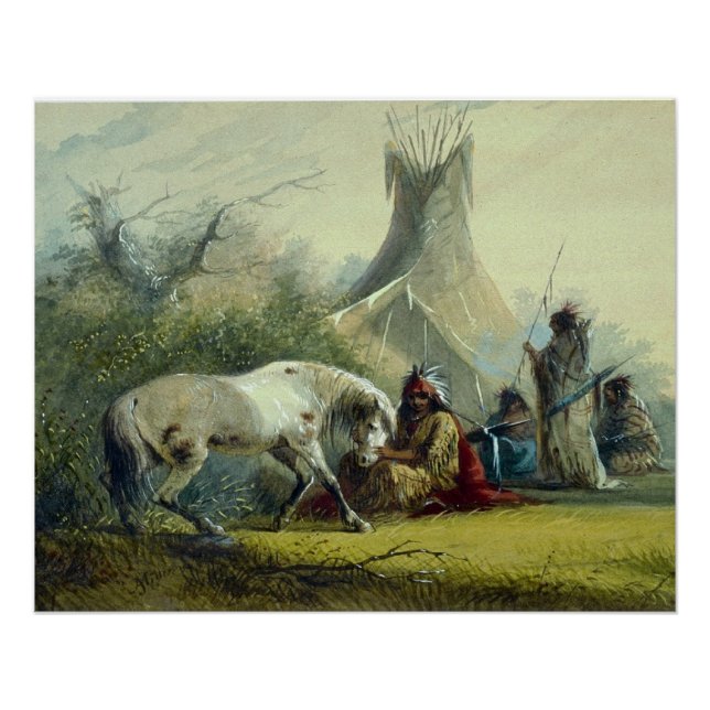 Póster El indio y su caballo 1858 (Anverso)