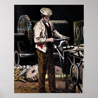 Póster "El ingeniero" Ilustracion de época