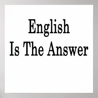 Póster El inglés es la respuesta