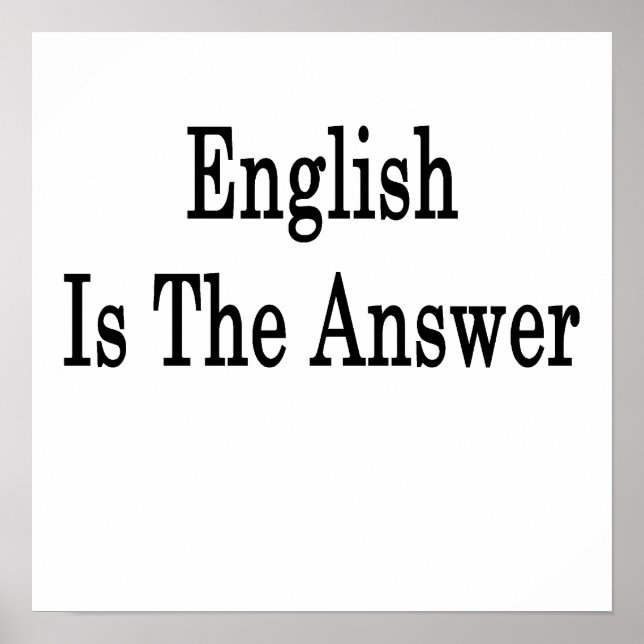 Póster El inglés es la respuesta (Frente)