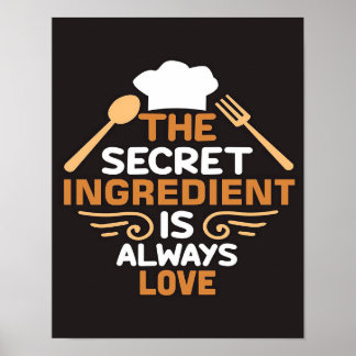Póster El Ingrediente Secreto Es Siempre Amar A Hacer Amo