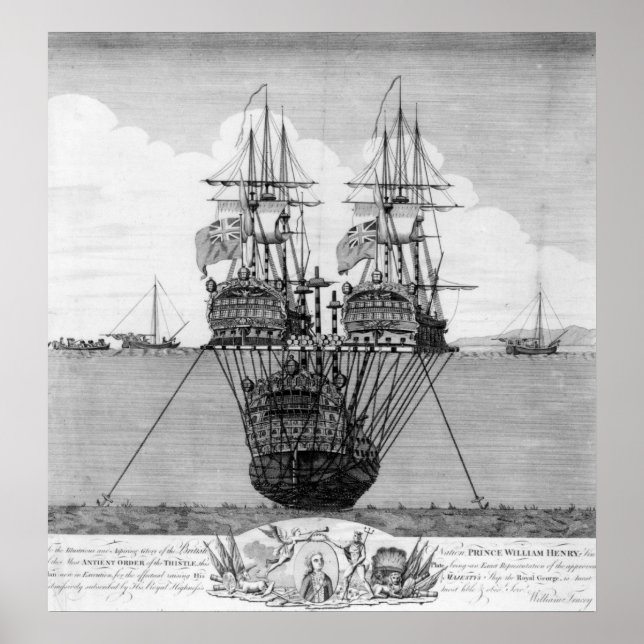 Póster El intento de salvación de la realeza del HMS (Frente)